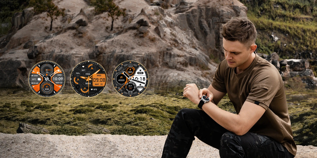 This Man Is Customizing The Watch Face Of His Smartwatch.