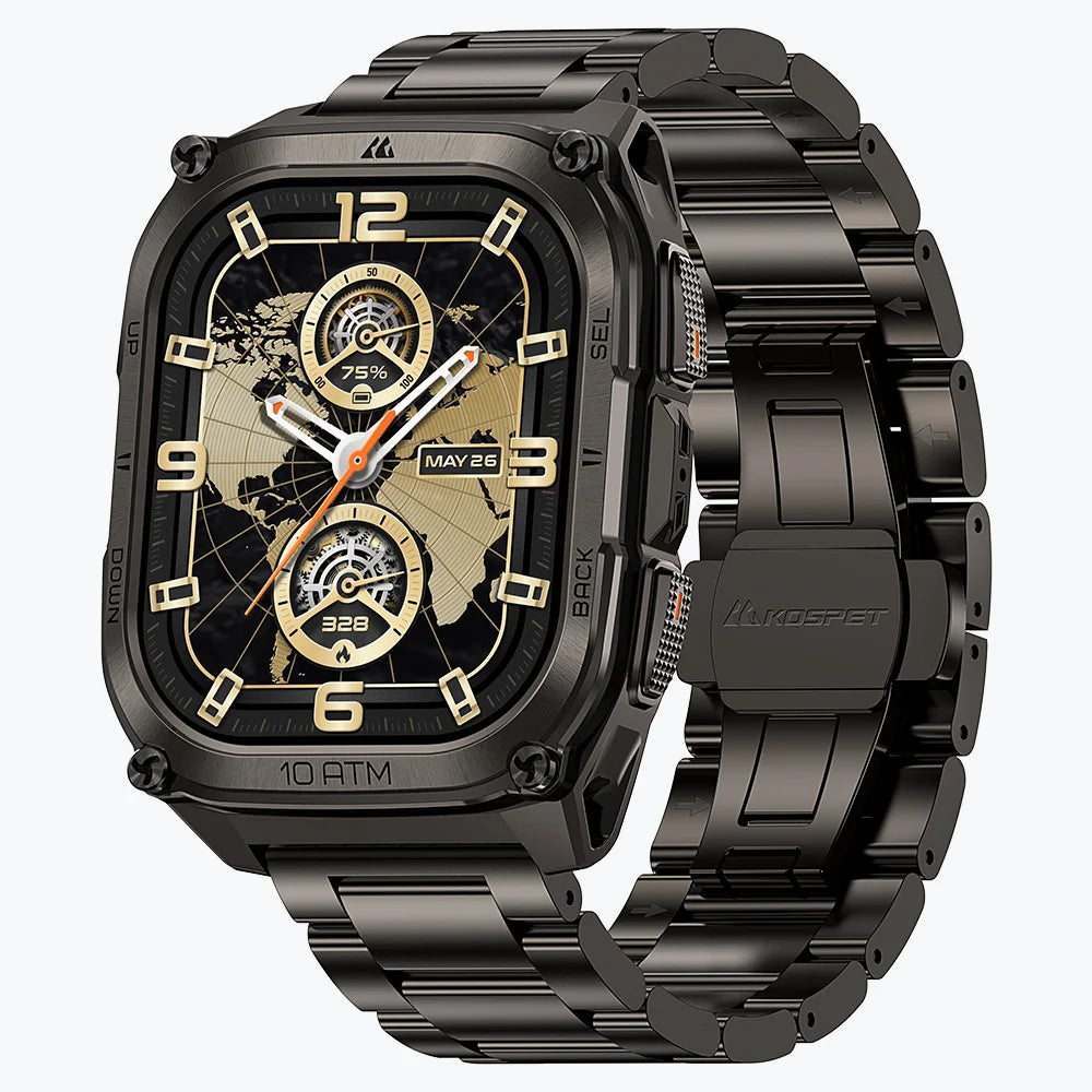 KOSPET TANK M4 Special Edition Smartwatch
#color_black^package_Silicone Basic + Steel Premium
