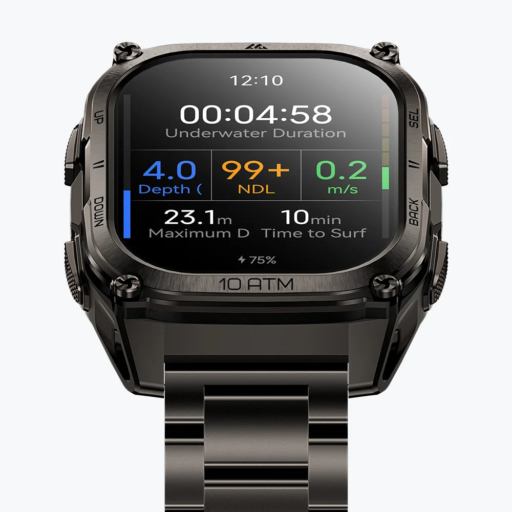 KOSPET TANK M4 Special Edition Smartwatch
#color_black^package_Silicone Basic + Steel Premium