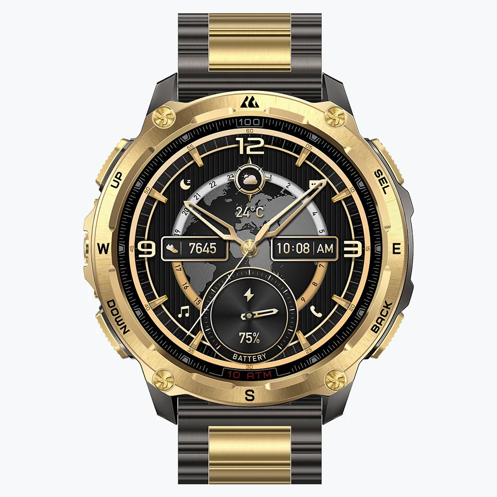 KOSPET TANK T4  Special Edition Smartwatch
#color_black gold^package_Special Edition: Silicone+Steel Staps
